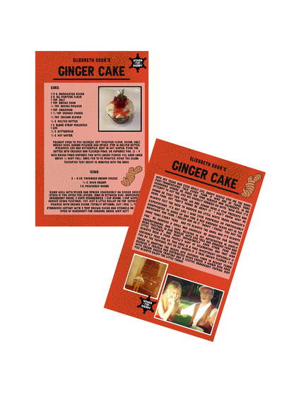 Ginger Cake Recipe Card