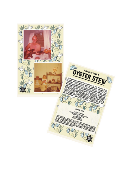 Oyster Stew Recipe Card