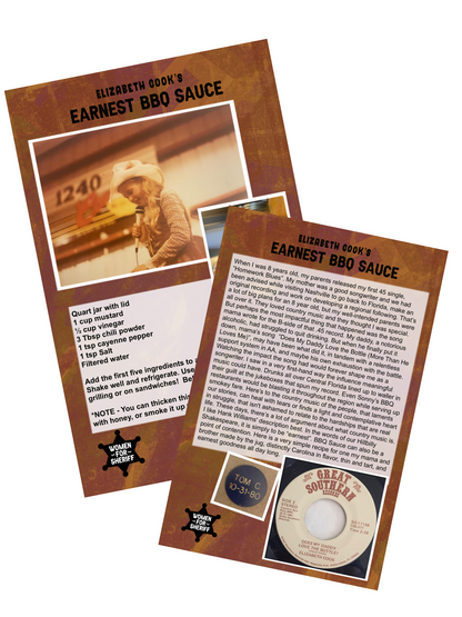 Earnest BBQ Sauce Recipe Card