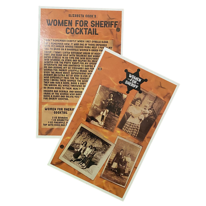 Women for Sheriff Cocktail Recipe Card