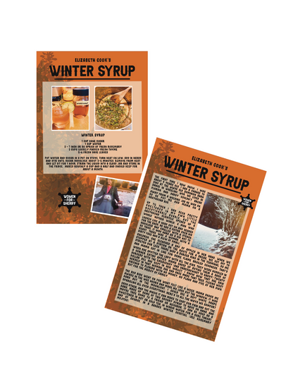 Winter Syrup Recipe Card